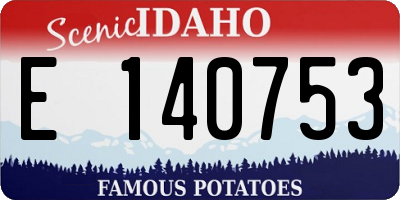 ID license plate E140753
