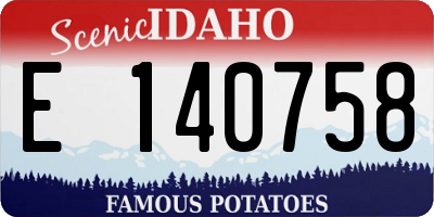 ID license plate E140758