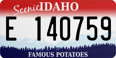 ID license plate E140759