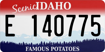 ID license plate E140775