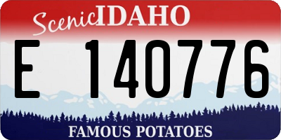 ID license plate E140776