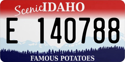 ID license plate E140788