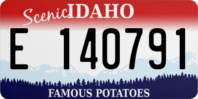 ID license plate E140791