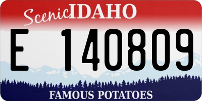 ID license plate E140809