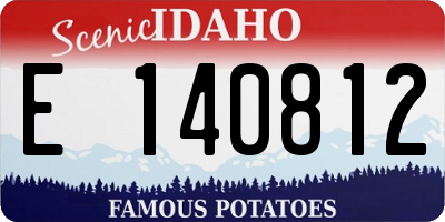 ID license plate E140812