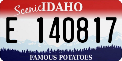 ID license plate E140817