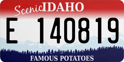 ID license plate E140819