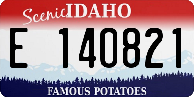 ID license plate E140821