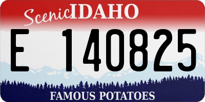ID license plate E140825