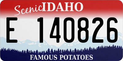 ID license plate E140826