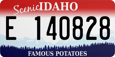 ID license plate E140828