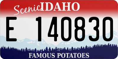 ID license plate E140830