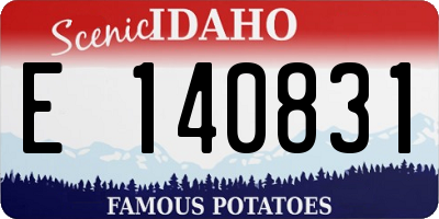 ID license plate E140831