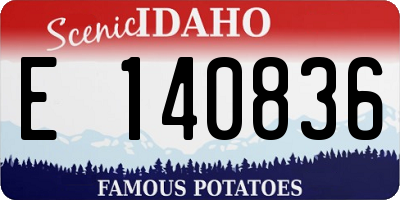 ID license plate E140836