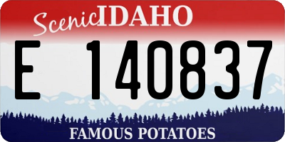 ID license plate E140837