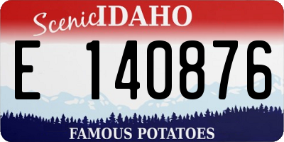 ID license plate E140876