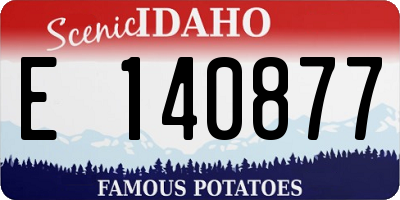 ID license plate E140877