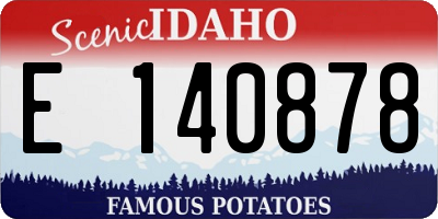 ID license plate E140878