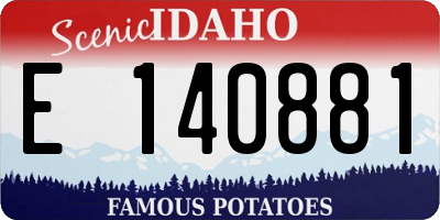ID license plate E140881