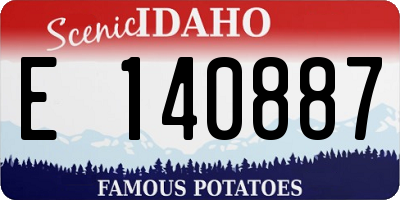 ID license plate E140887
