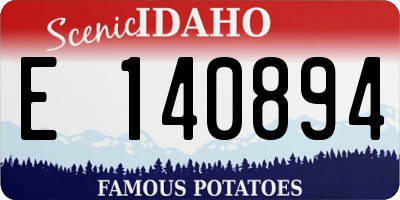 ID license plate E140894