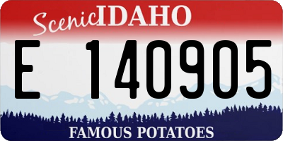 ID license plate E140905