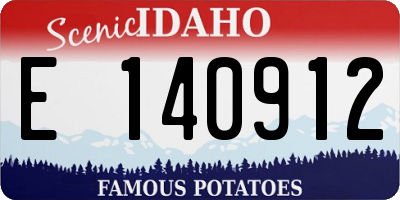 ID license plate E140912