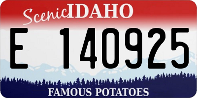 ID license plate E140925