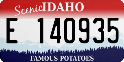 ID license plate E140935
