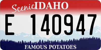 ID license plate E140947