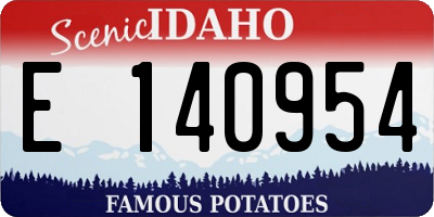 ID license plate E140954
