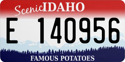 ID license plate E140956