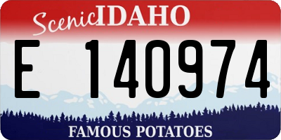 ID license plate E140974