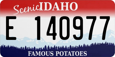 ID license plate E140977