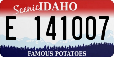 ID license plate E141007
