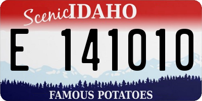 ID license plate E141010