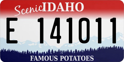 ID license plate E141011