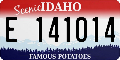 ID license plate E141014