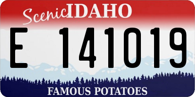 ID license plate E141019