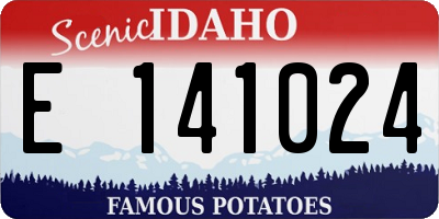ID license plate E141024