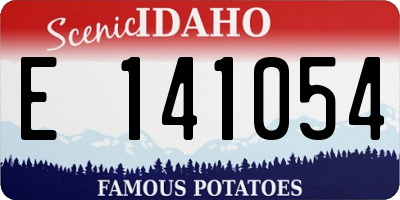 ID license plate E141054