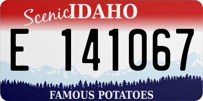 ID license plate E141067