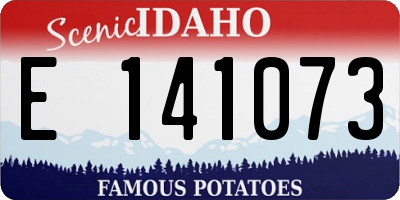 ID license plate E141073