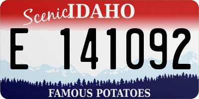 ID license plate E141092
