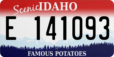 ID license plate E141093