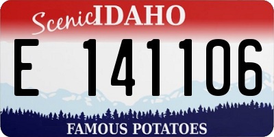 ID license plate E141106