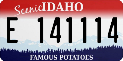 ID license plate E141114