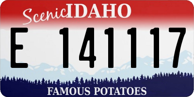ID license plate E141117