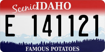 ID license plate E141121