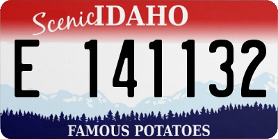 ID license plate E141132